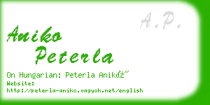 aniko peterla business card